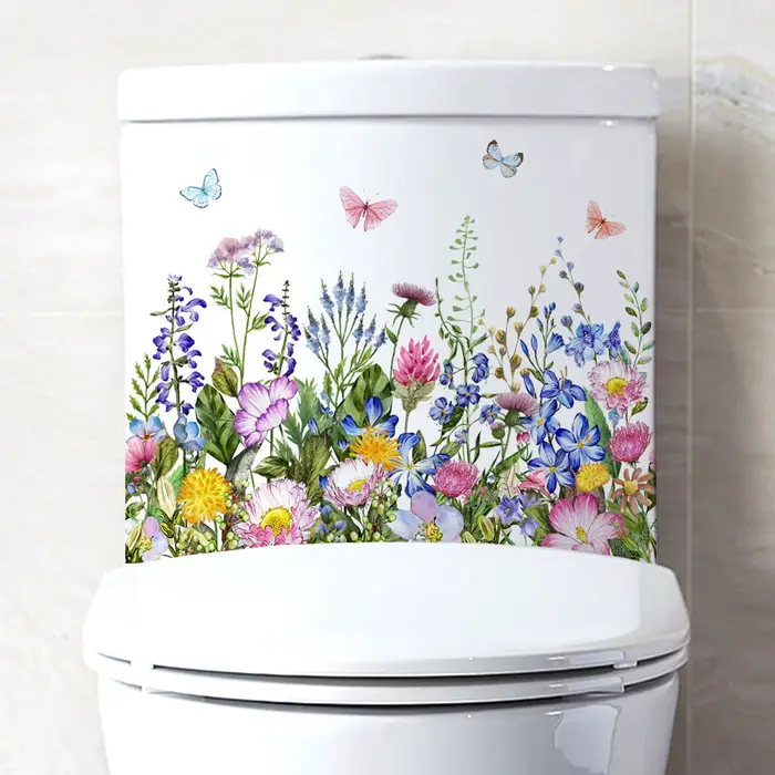 Autocollant Mural plante verte fraîche et fleur