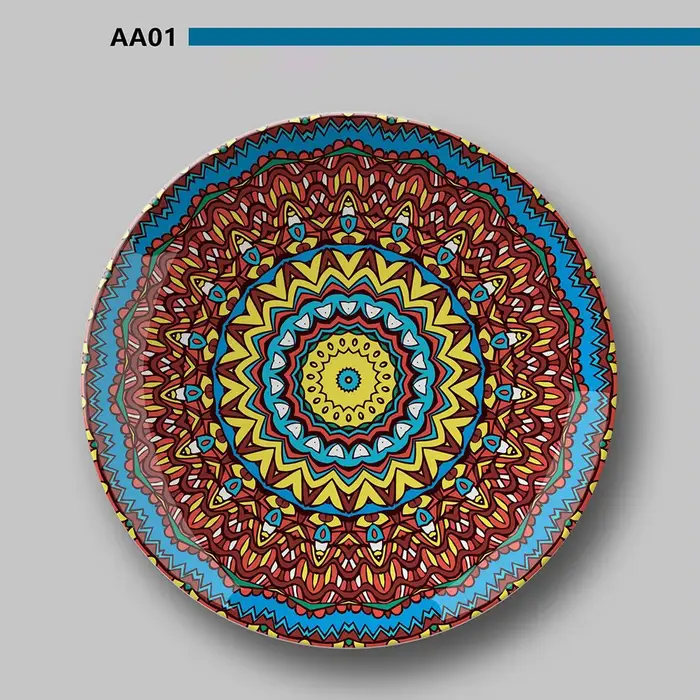 Plaque Murale Décorative en Céramique, Style Bohème Marocain, Accessoire Festif de Bon Augure, Numér