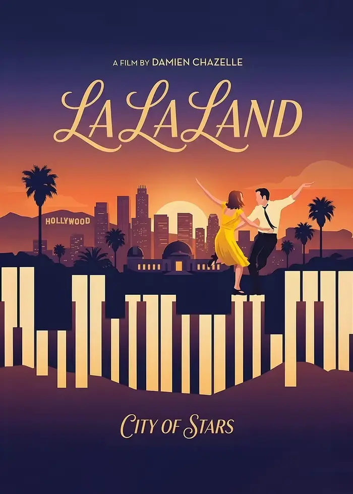 Affiches du film La La Land, impressions de films musicaux classiques, peinture sur toile, images d'