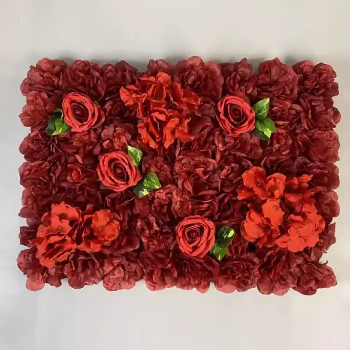 Panneaux muraux de fleurs artificielles faits à la main 60x40cm
