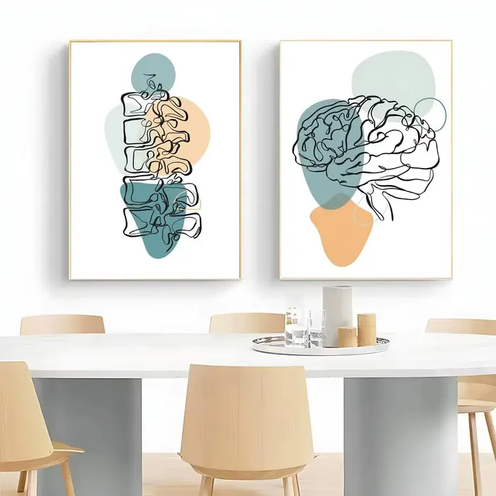 Affiche d'anatomie médicale abstraite du cœur