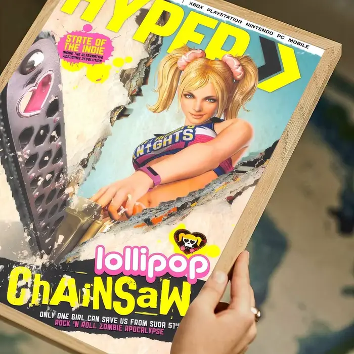 Poster et impressions murales « Classic Hot Lollipop Game Chainsaw Cute Girl » pour chambre moderne