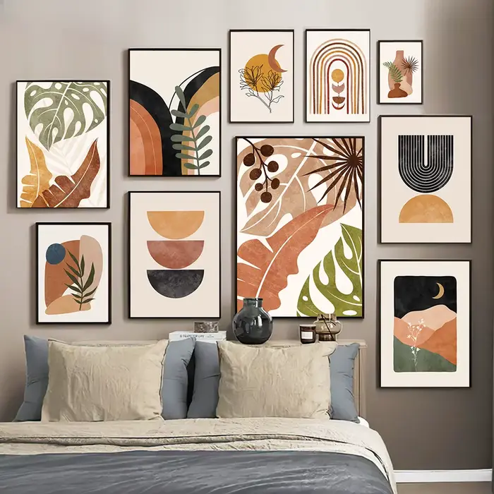 Art mural esthétique abstrait scandinave
