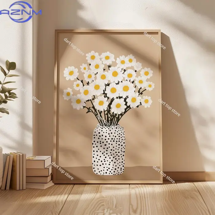 Affiche murale décorative bohème avec impression florale, art floral printemps/été, décoration pour chambre, salon, cadeau