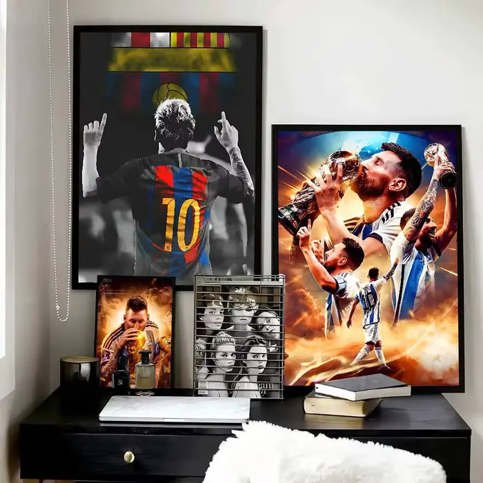 Poster de joueur de football légendaire Messi