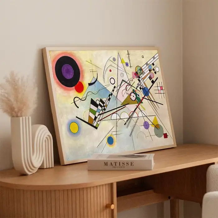 Wassily Kandinsky-Affiche de Décomposition Géométrique Rétro en Toile
