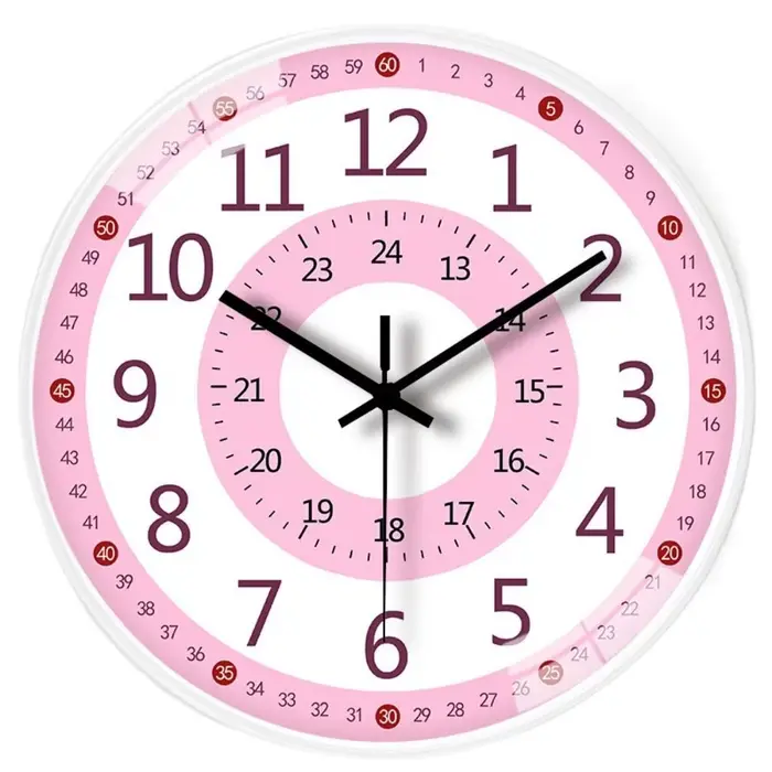 Horloge murale silencieuse à grand cadran, sans poinçon, Simple, apprentissage, moderne, créative, é