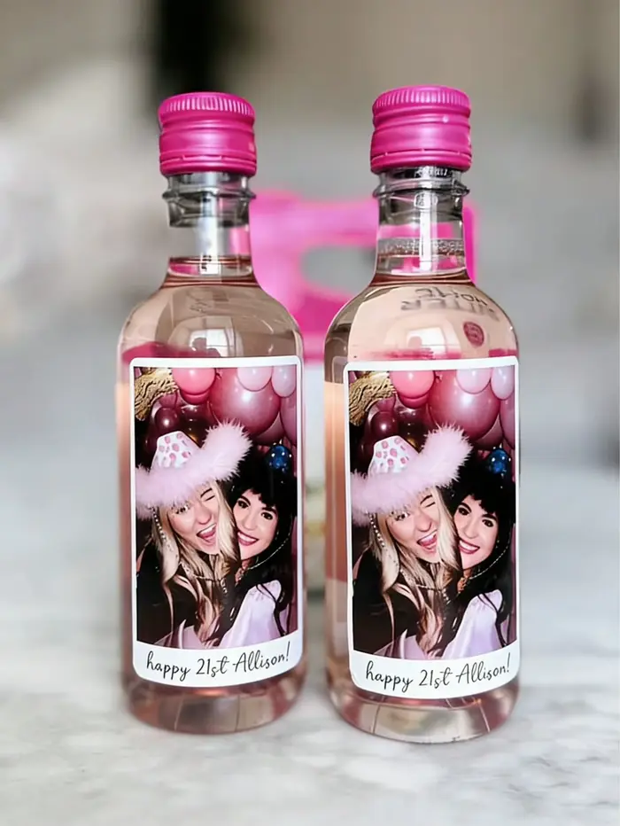 Étiquettes autocollantes personnalisées pour bouteilles de vin avec photo et texte, personnalisées pour anniversaire, fiançailles, mariage, cadeaux pour couple, DIY