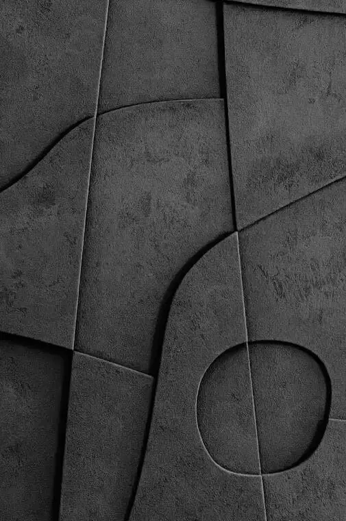 Peinture d'art de géométrie 3d à Texture abstraite noir et blanc sur imprimés sur toile, décor mural