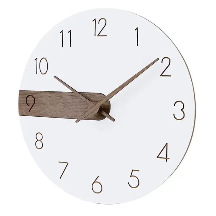 Horloge murale contemporaine en acrylique et bois, Design créatif pour une maison moderne, fonctionn