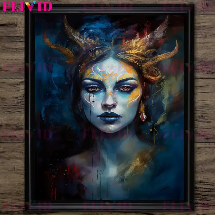 Lilith Goddess of Night and Calming Hekate Portrait Wall Art