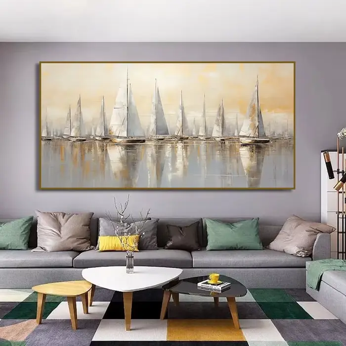 Toile de peinture de paysage marin nautique