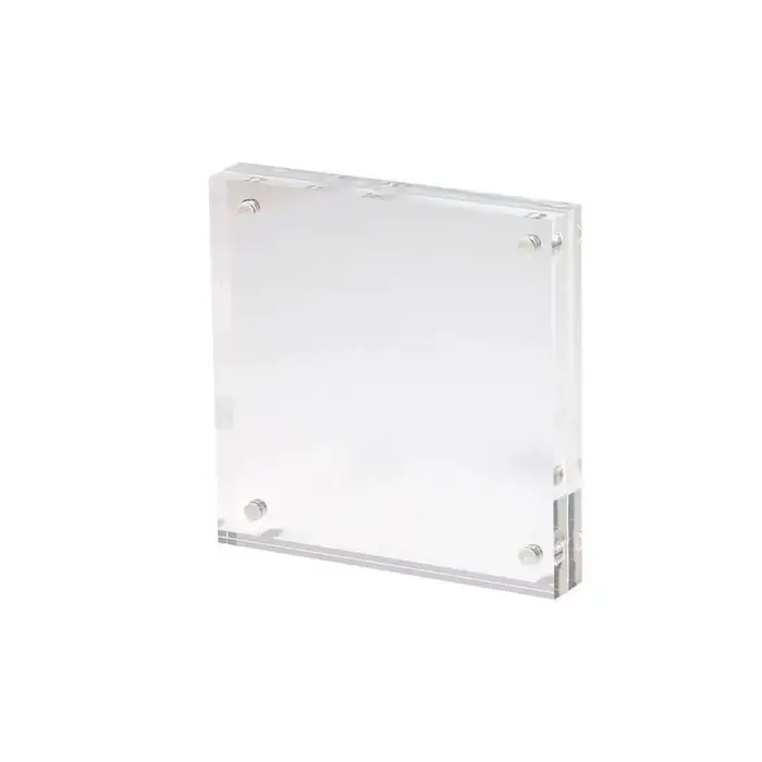 Cadre photo carré transparent, porte-photo en acrylique vierge, nuit, 120x120mm,135x135mm,150x150mm,1 pièce