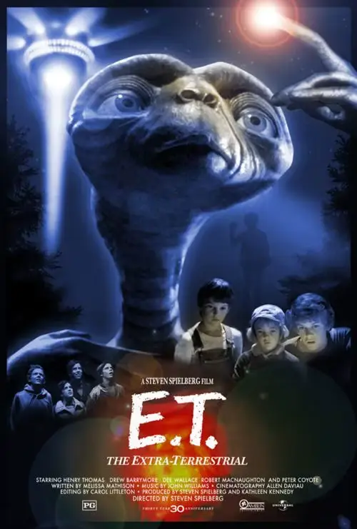 Film E.T. Affiches murales rétro extraterrestres des années 80, décoration de maison, toile, image d
