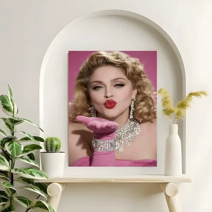 Affiche autocollante de la chanteuse Madonna
