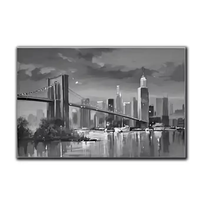 Peinture abstraite moderne à texture épaisse, toile faite à la main, art de New York, peinture à l'h