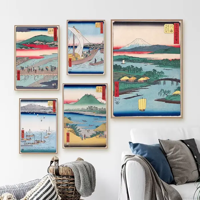 Affiche de Paysage Traditionnel Japonais