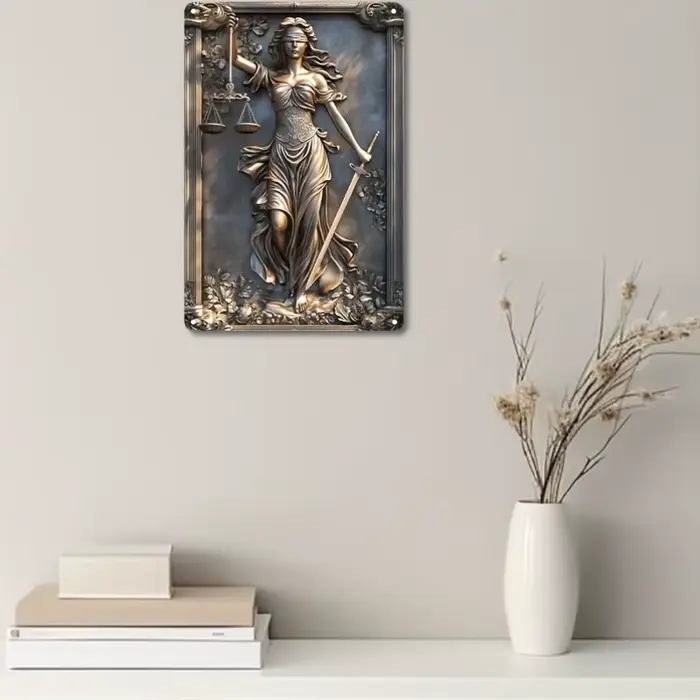 Plaque Murale Vintage en Aluminium