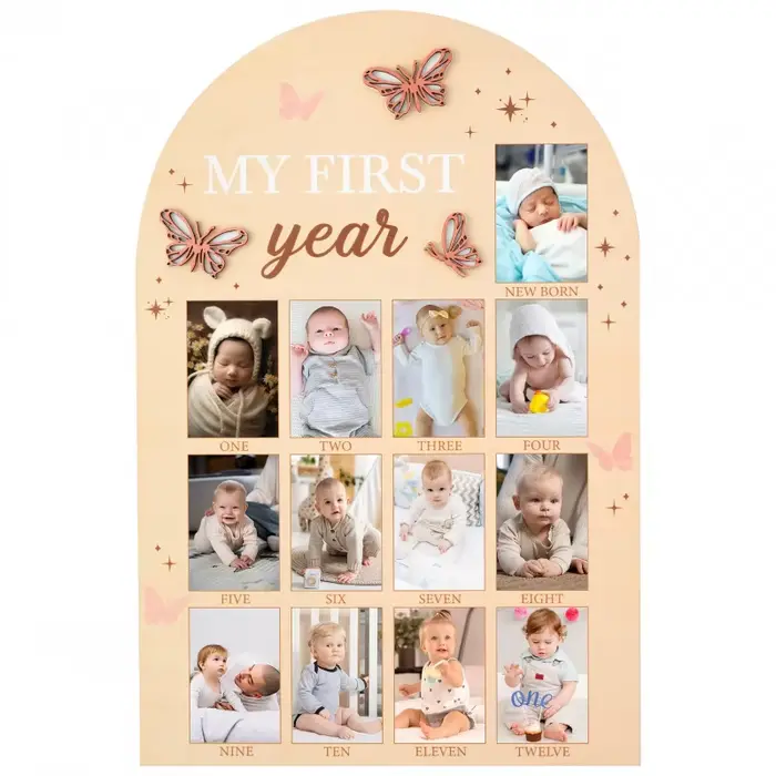 Tableau photo pour un an