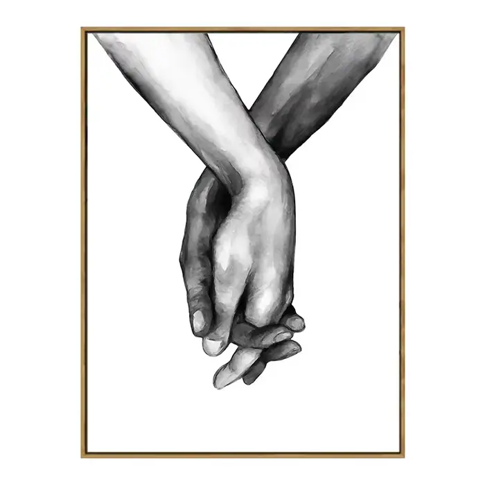 Peinture sur toile nordique minimaliste noir blanc femme Sexy épaule romantique baiser citations amo