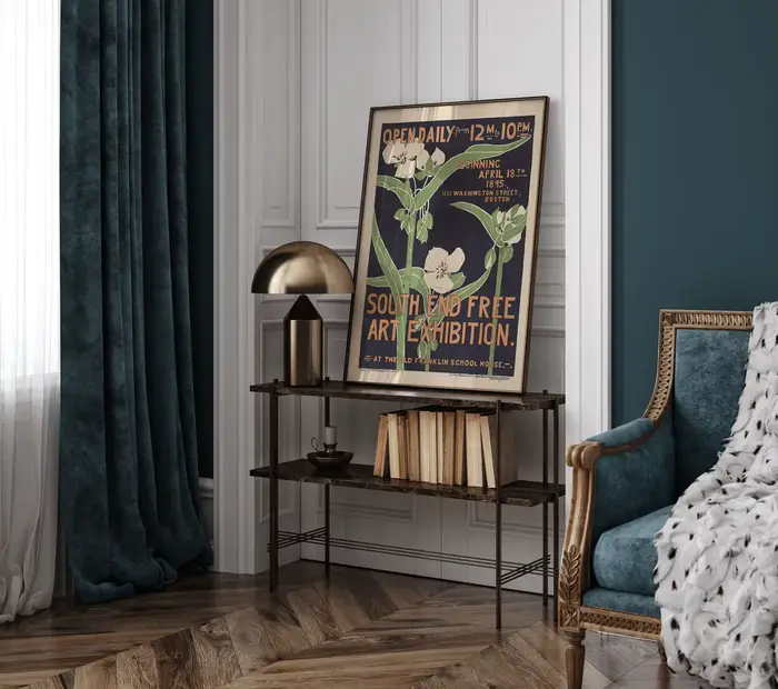 Affiche Art Nouveau, affiche d'exposition Vinage