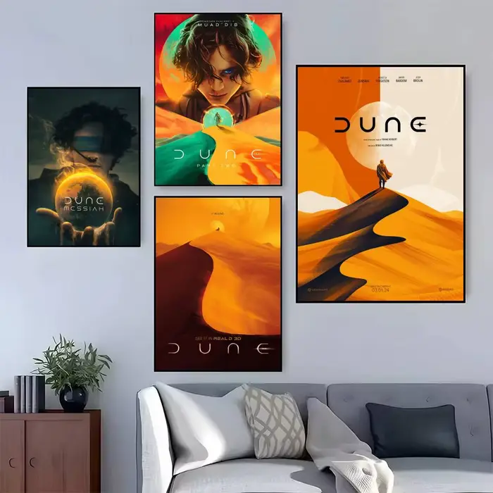 Affiche de film célèbre D-Dune, impressions d'art mural minimalistes modernes pour chambre à coucher, salon, décoration intérieure, cadeau