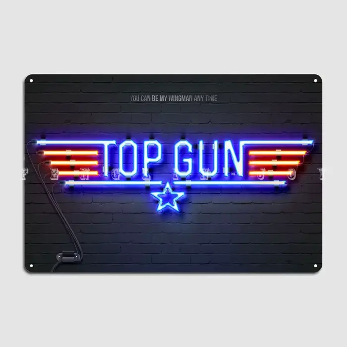 Top Gun affiche Plaque métallique Club Bar grotte décoration Plaques étain signe affiches