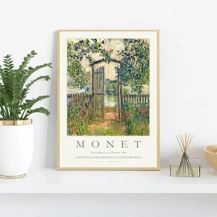 Affiche d'exposition de paysage Vintage de Claude Monet