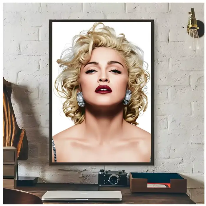 Affiche Pop Icon Music M-Madonna Bad Girl, décoration artistique haut de gamme et cadeau pour la mai