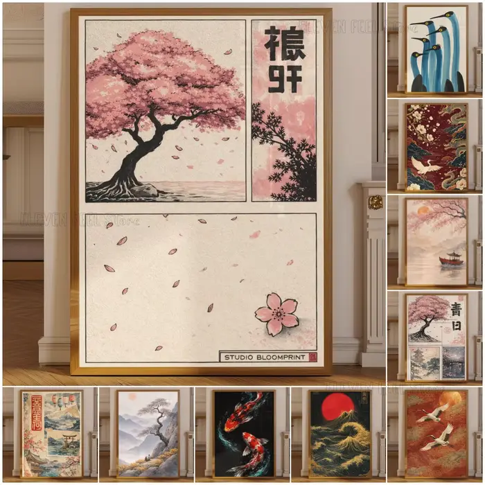Affiche de fleurs de cerisier