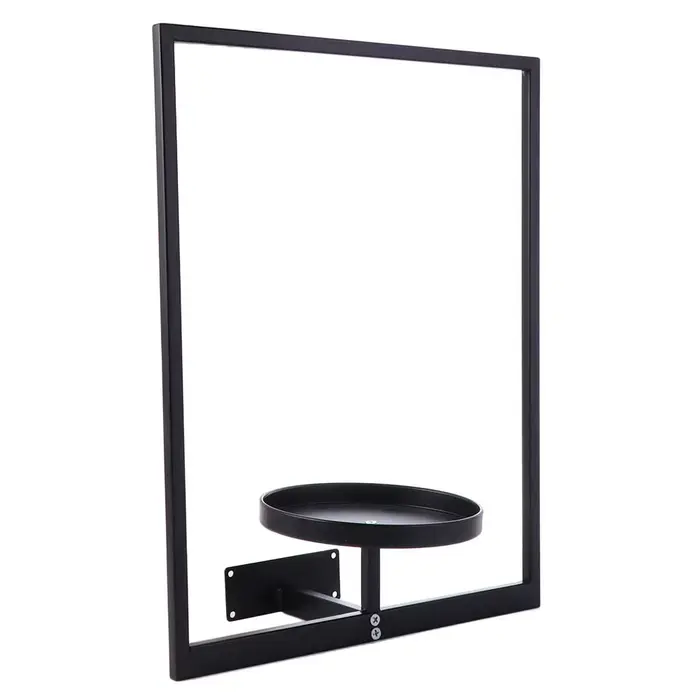 Cadre mural en métal noir pour plantes, élégant et durable, support mural pour plantes, présentoirs