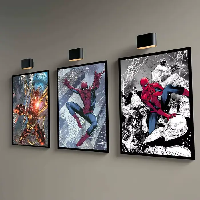 Affiches de super-héros S-Spider Cartoon M-Man Manga