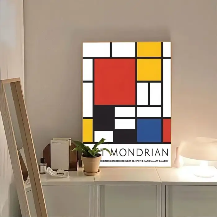 Affiche abstraite de Piet Mondrian