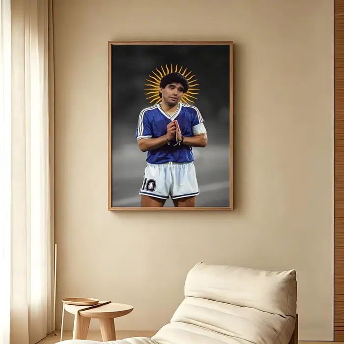 Affiche de footballeur D-Diego Maradona-a, art mural HD imperméable et auto-adhésif, idéal pour la décoration de la maison et les cadeaux