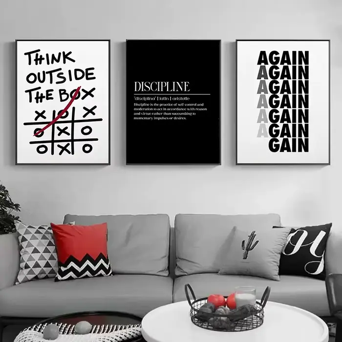 Affiche imprimée de Discipline inspirante