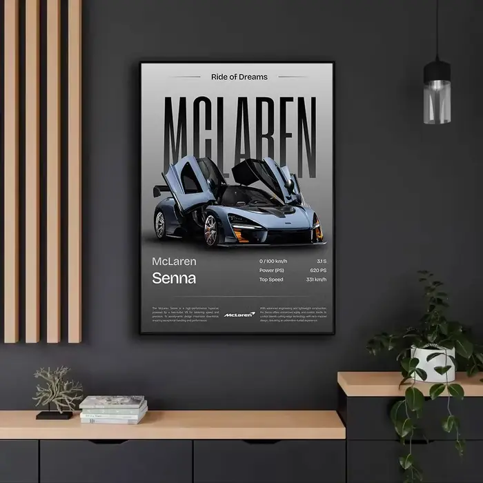 Minimaliste classique 2025 luxe Supercar JDM voiture de sport Auto affiche toile peinture mur Art photos maison Garage bureau décor