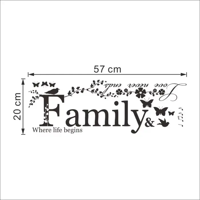 Autocollants muraux avec lettres pour la maison