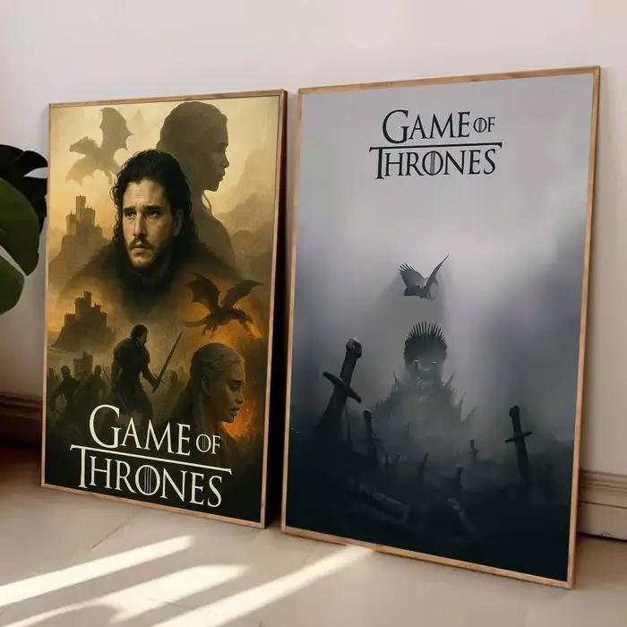 Affiche Game Of T-Thrones, autocollant artistique haute définition, auto-adhésif, imperméable, décoration de la maison pour salon
