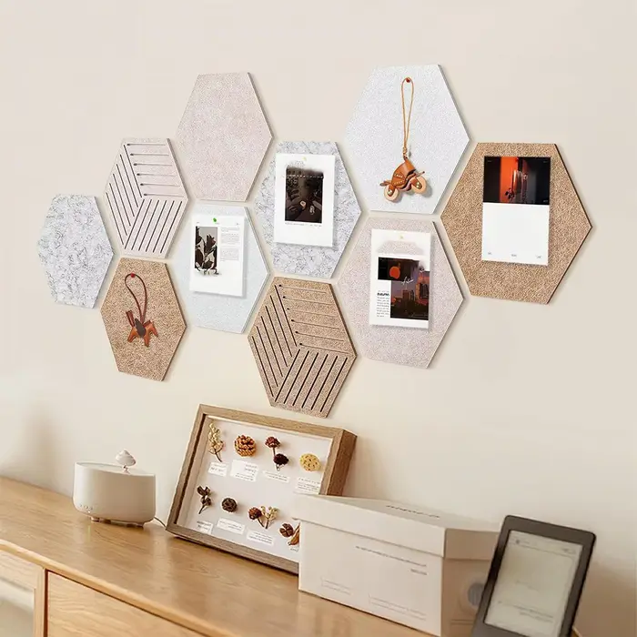 Panneaux Muraux Hexagonaux Décoratifs pour la Maison