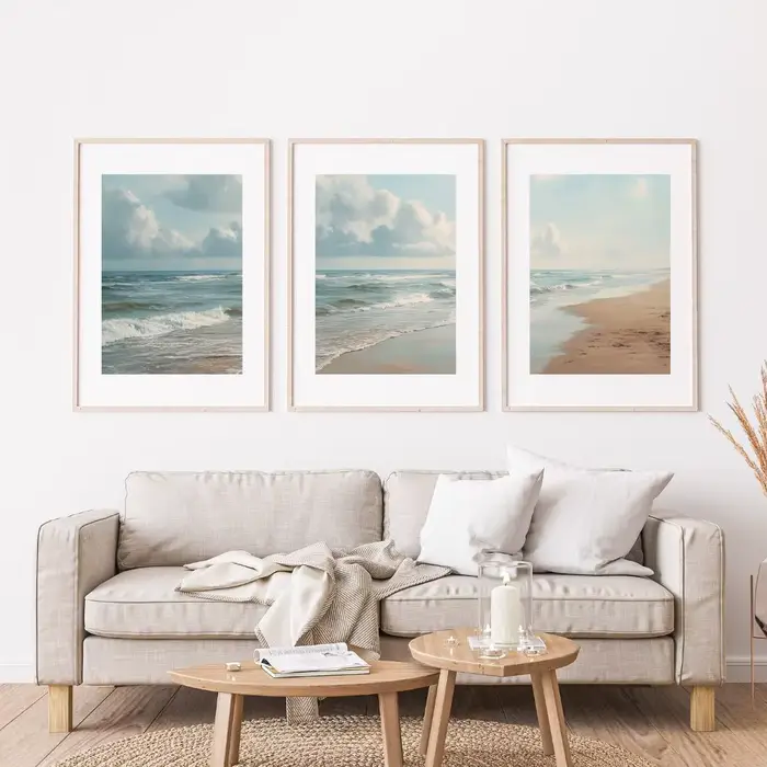 Lot de 3 impressions triptyques sur toile
