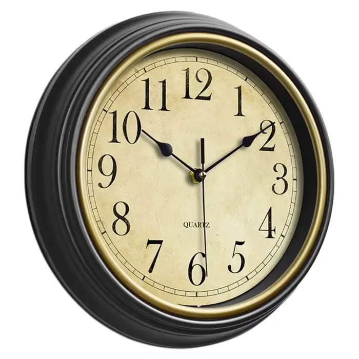 horloge murale rétro 12 pouces, sans tic-tac, classique, silencieuse, pour salon, cuisine, chambre à