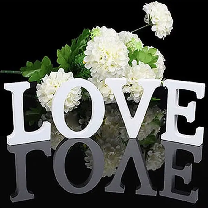 6cm nouveau 1pc grande lettre en bois Alphabet tenture murale fête de mariage maison boutique décoration