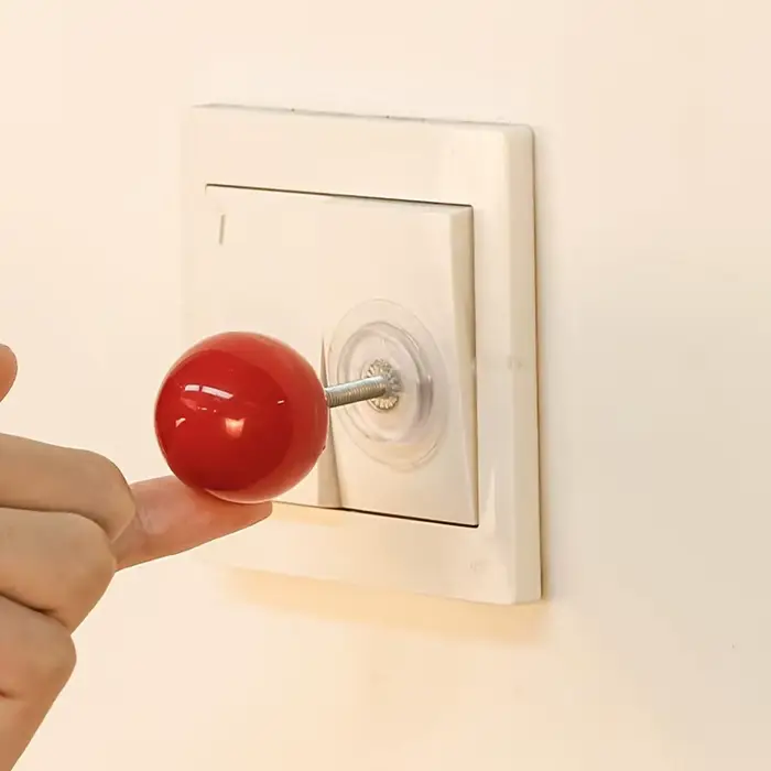Autocollant d'interrupteur à bascule minimaliste moderne, 1 pièce, décor mural en plastique rouge et