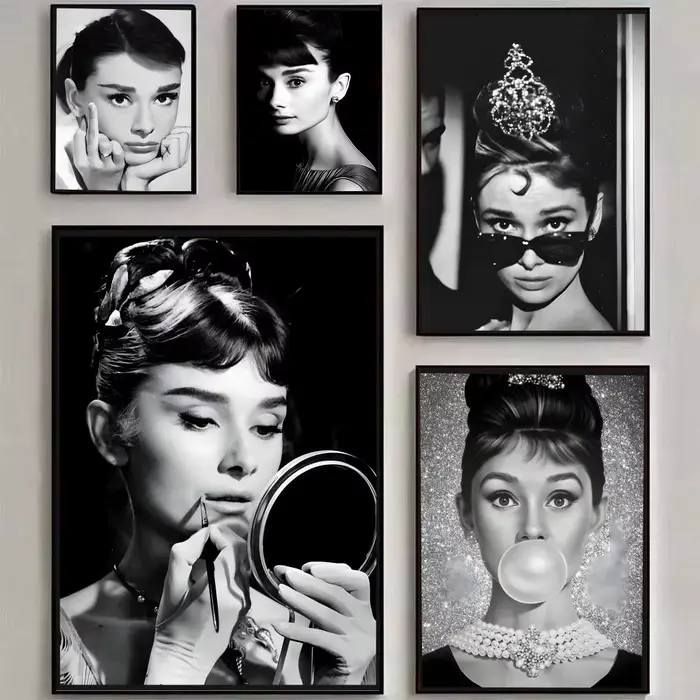 Affiche murale de la superstar Audrey Hepburn