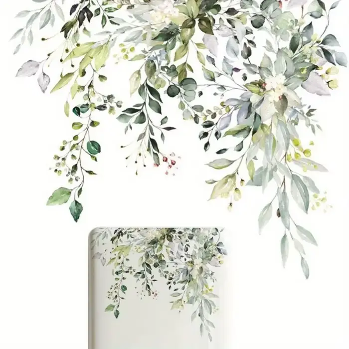 Autocollant Mural fleur plante verte