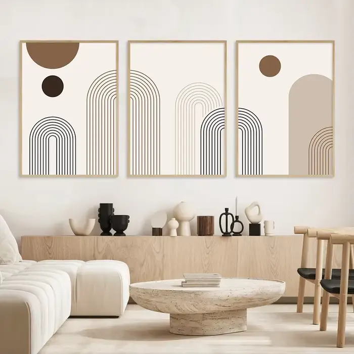 Toile d'art mural esthétique abstrait scandinave