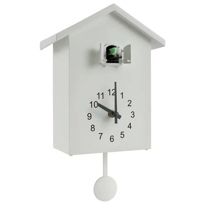 Horloge murale coucou avec maison d'oiseau Chimer, son coucou, batterie 62, art mural, décor de salo