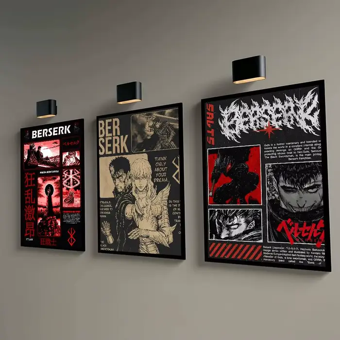 Affiches Manga Griffith imprimées Anime Berserk