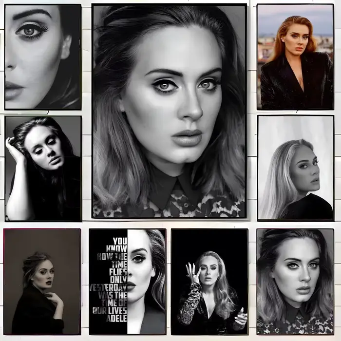 Affiche murale décorative du chanteur puissant Adele