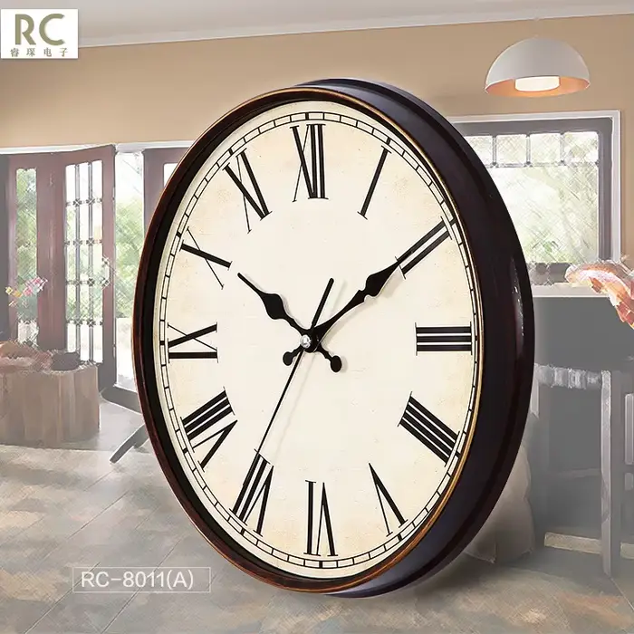 Horloge murale rétro européenne, silencieuse et Chic, mécanisme, décoration de maison, salon, chambr